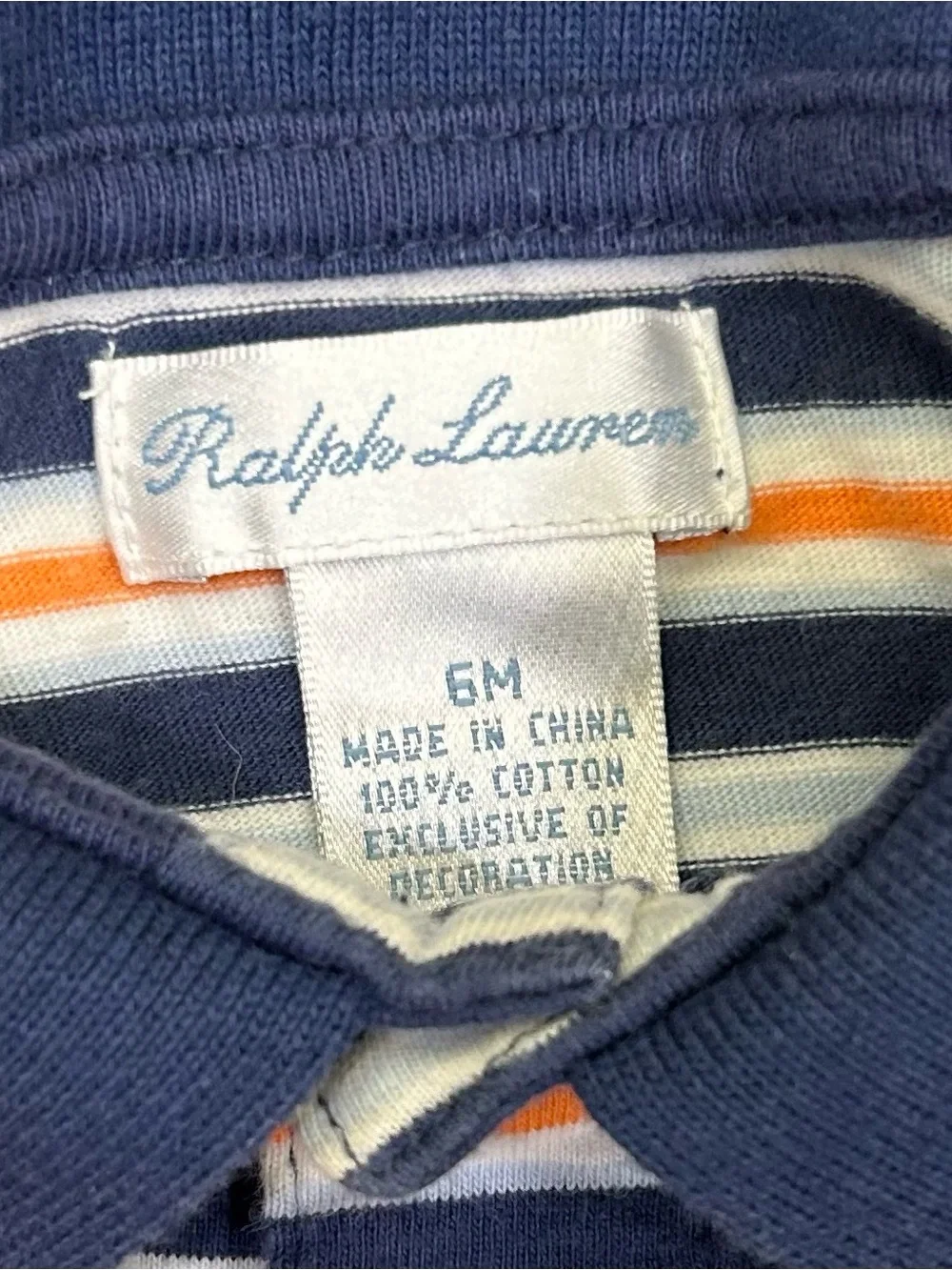 Two Ralph Lauren Infant Rompers Short Sleeve Cotton 6 months (H-34)